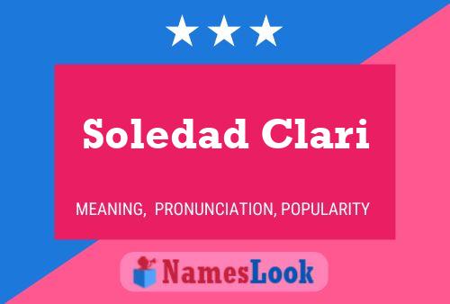 ملصق اسم Soledad Clari