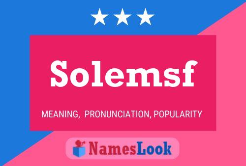 ملصق اسم Solemsf