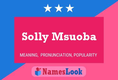 ملصق اسم Solly Msuoba