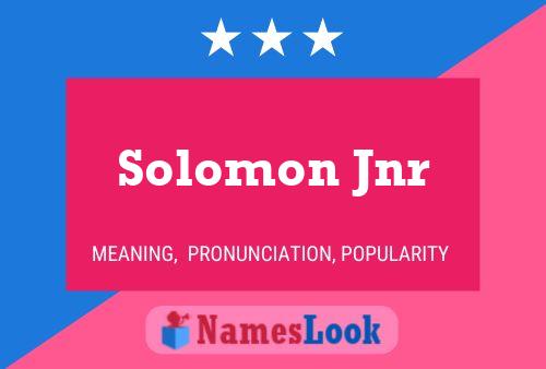 ملصق اسم Solomon Jnr