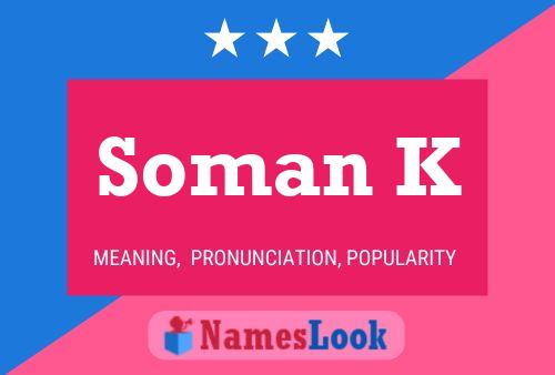 ملصق اسم Soman K