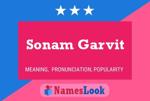 ملصق اسم Sonam Garvit