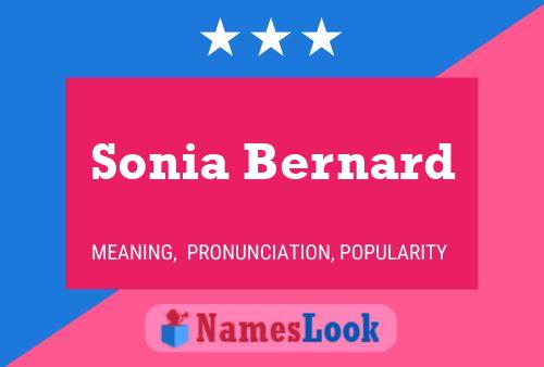 ملصق اسم Sonia Bernard