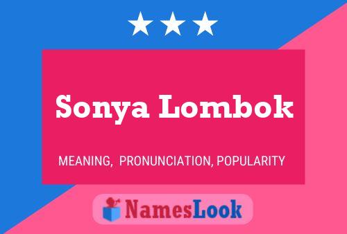 ملصق اسم Sonya Lombok