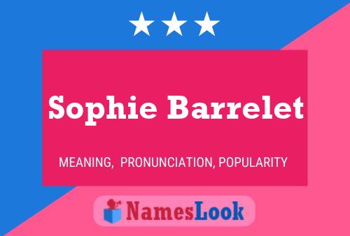 ملصق اسم Sophie Barrelet