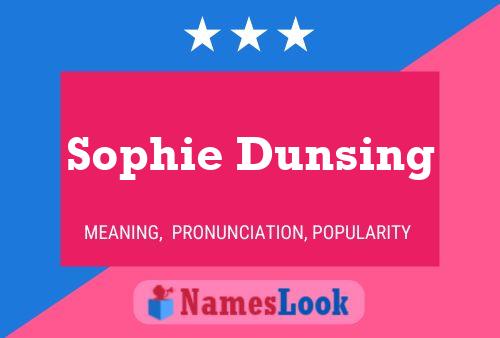 ملصق اسم Sophie Dunsing