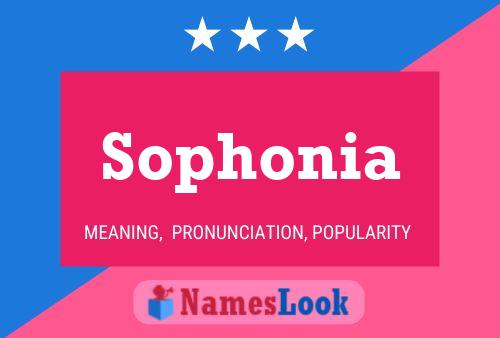 ملصق اسم Sophonia