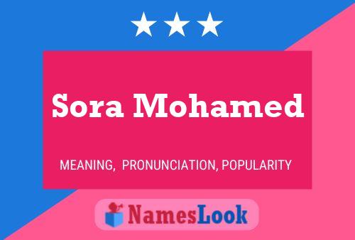 ملصق اسم Sora Mohamed