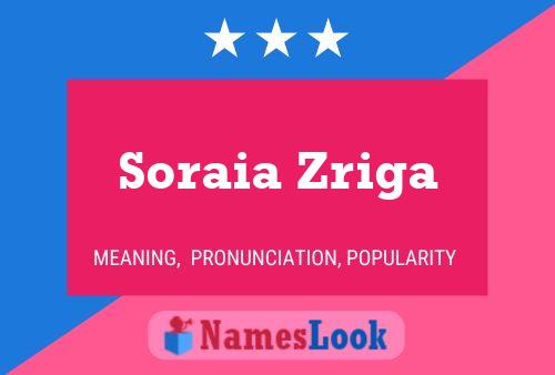 ملصق اسم Soraia Zriga