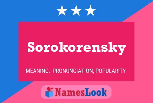 ملصق اسم Sorokorensky