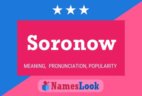 ملصق اسم Soronow