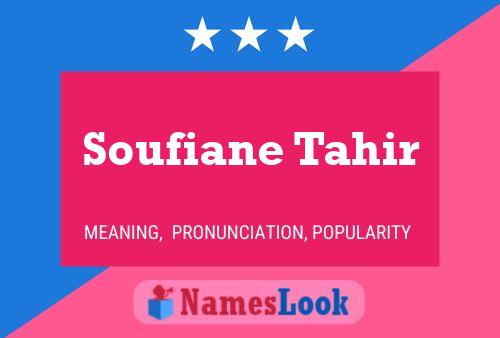 ملصق اسم Soufiane Tahir