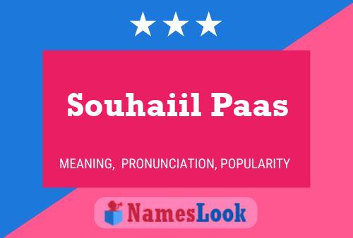 ملصق اسم Souhaiil Paas