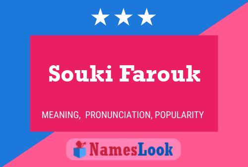 ملصق اسم Souki Farouk