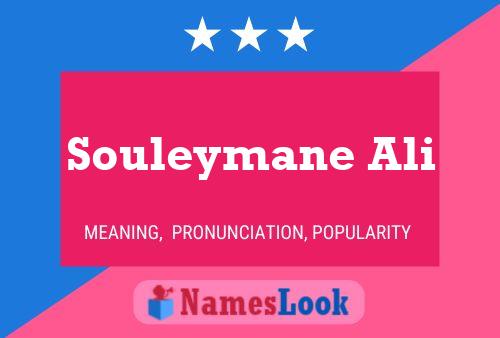 ملصق اسم Souleymane Ali