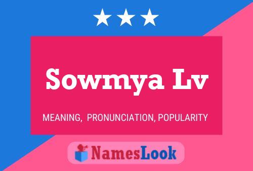 ملصق اسم Sowmya Lv