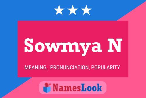 ملصق اسم Sowmya N