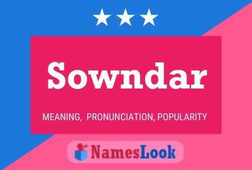 ملصق اسم Sowndar