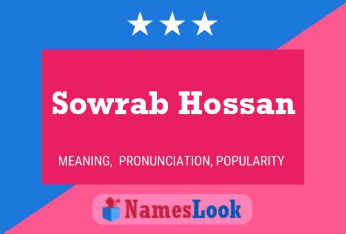 ملصق اسم Sowrab Hossan