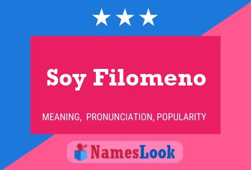 ملصق اسم Soy Filomeno