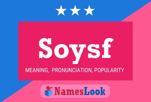 ملصق اسم Soysf