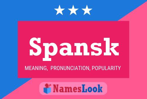 ملصق اسم Spansk