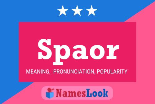 ملصق اسم Spaor