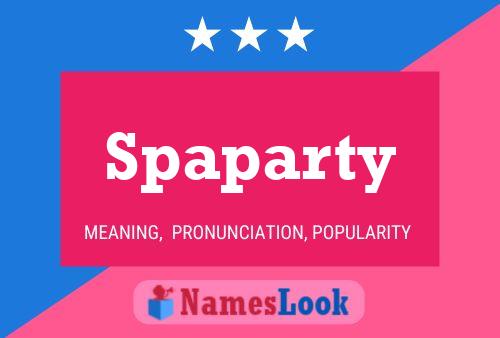 ملصق اسم Spaparty