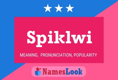 ملصق اسم Spiklwi