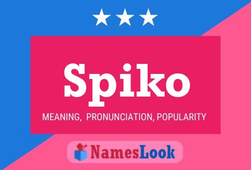 ملصق اسم Spiko