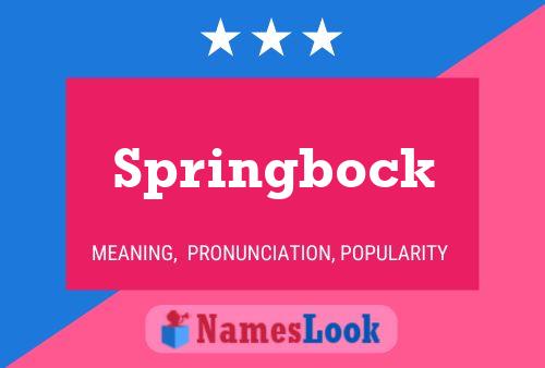 ملصق اسم Springbock