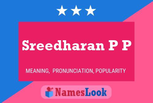 ملصق اسم Sreedharan P P