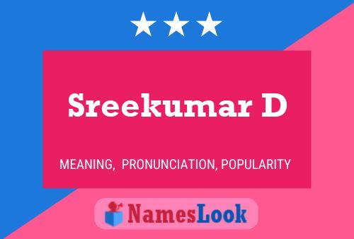 ملصق اسم Sreekumar D