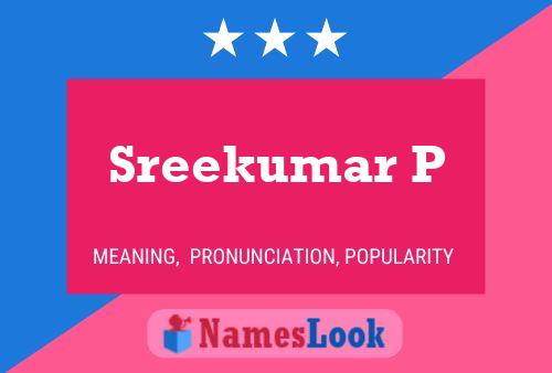 ملصق اسم Sreekumar P