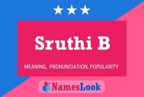 ملصق اسم Sruthi B