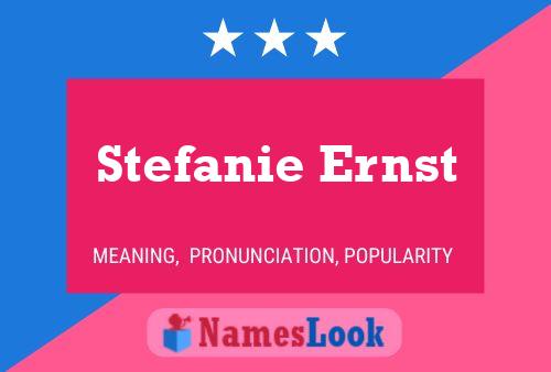 ملصق اسم Stefanie Ernst