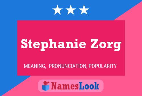 ملصق اسم Stephanie Zorg