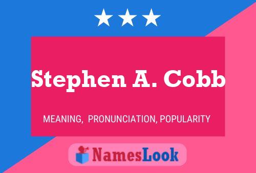 ملصق اسم Stephen A. Cobb