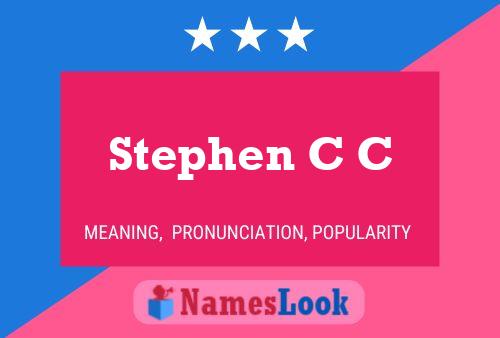 ملصق اسم Stephen C C