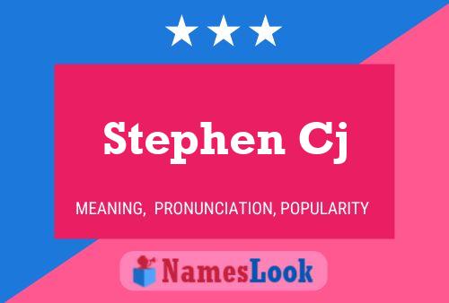 ملصق اسم Stephen Cj