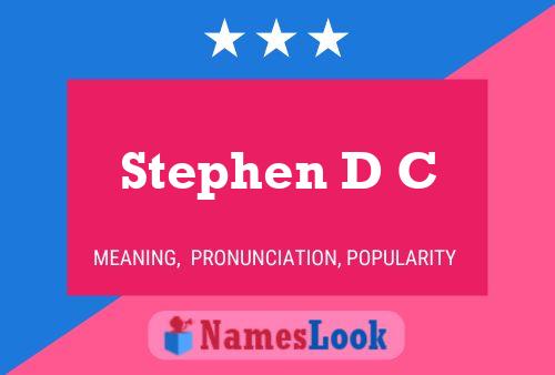 ملصق اسم Stephen D C