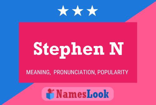 ملصق اسم Stephen N