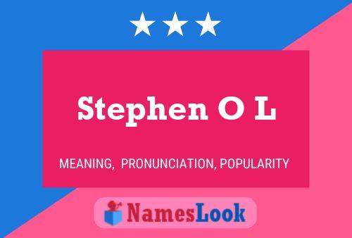 ملصق اسم Stephen O L