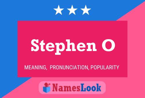 ملصق اسم Stephen O