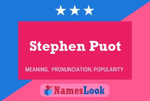 ملصق اسم Stephen Puot