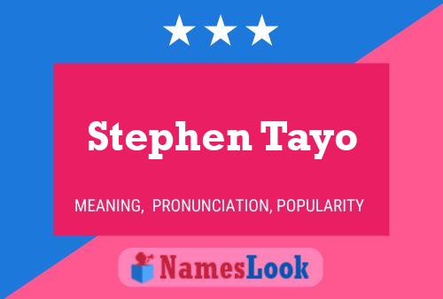 ملصق اسم Stephen Tayo