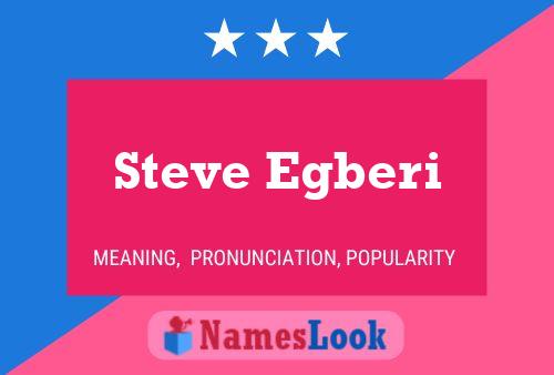 ملصق اسم Steve Egberi