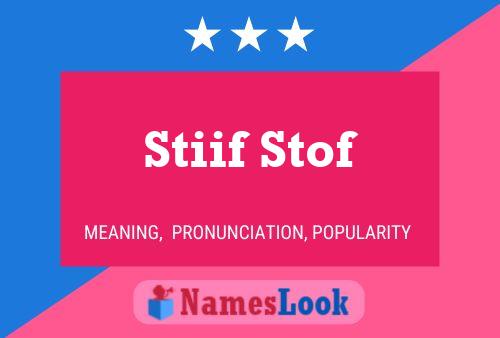 ملصق اسم Stiif Stof