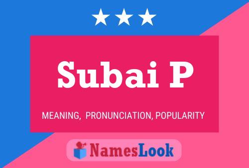 ملصق اسم Subai P