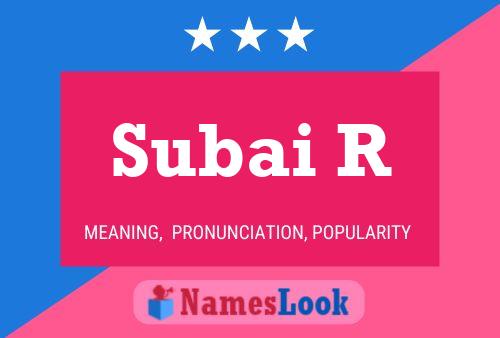 ملصق اسم Subai R